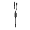 Acefast C5 USB-C – USB-C / USB-C 2in1 100 W 480 Mbit/s Kabel – Schwarz