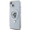 Original Case IPHONE 13 / 14 / 15 Karl Lagerfeld Hardcase Ring Stand Karl&Choupettte MagSafe white