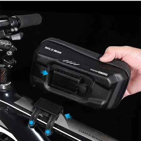 WILDMAN sakwa rowerowa na ramę na zamek 1L (4" - 7") XS2 czarna