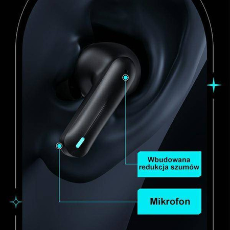 USAMS Słuchawki Bluetooth 5.3 TWS XJ13 series Gaming Earbuds bezprzewodowe czarny/black BHUXJ01 (US-XJ13)