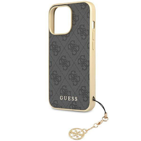 Guess GUHCP14XGF4GGR iPhone 14 Pro Max 6.7&quot; grey/grey hardcase 4G Charms Collection