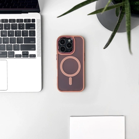 Etui Wozinsky Glitter Case z Mag Safe na Samsung Galaxy S25 - różowe z brokatem