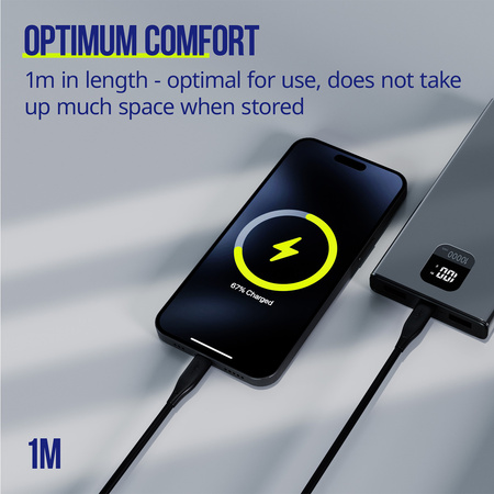 Allity kabel AUC-02 USB-C - USB-C 1,0 m 60W czarny