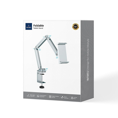 WiWU - Regulowana i obracana aluminiowa podstawka/ramię pod tablet ZM001