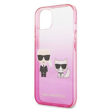 Karl Lagerfeld KLHCP13STGKCP iPhone 13 mini 5,4 "hardcase pink / pink Gradient Ikonik Karl &amp; Choupette