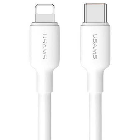 USAMS Lad. network. 1xUSB-C PD20W PD3.0 Fast Charging US-CC183 + USB-C/Lightning cable US-SJ610 white/white YX Series YXXLOGTC03