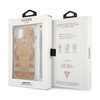 Case IPHONE 13 MINI Guess Hardcase Flower Strap (GUHCP13SHFLSD) gold