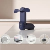 Jisulife Handventilator Life8 Mini Tragbarer USB-Ventilator mit Powerbank und Taschenlampe - Blau