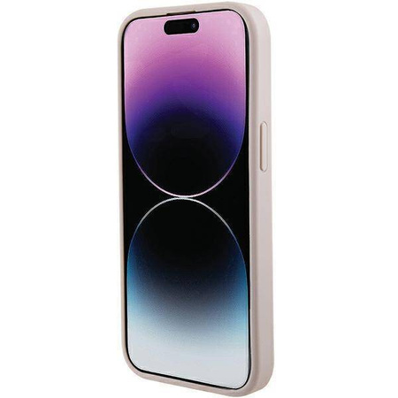 Guess Saffiano MagSafe Hülle für iPhone 15 Plus – Rosa