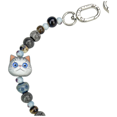 Zawieszka na torebkę handstrap Nimmy New Big Eye Cute Pets 2.0 szary