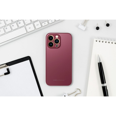 Futerał Roar Matte Glass Case - do iPhone 14 Pro bordowy