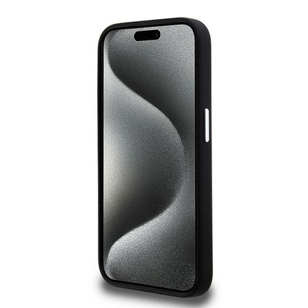 Original Case IPHONE 15 PRO MAX Karl Lagerfeld Silicone Metal Script Logo black