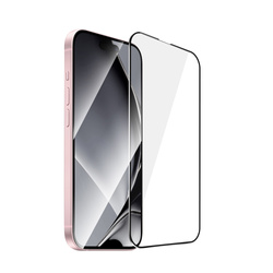 Szkło hartowane z metalową ramką do iPhone 15 6,1&quot; czarna ramka
