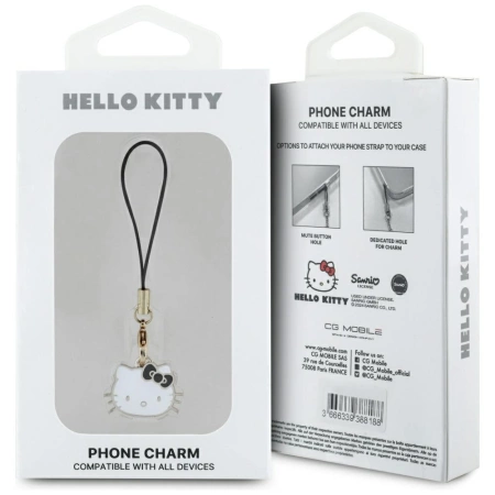 Zawieszka Hello Kitty Charm Kitty Head - czarna