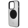 Original Handyhülle APPLE IPHONE 15 PRO Mercedes Hardcase Leather&Alu MagSafe (MEHMP15L23ACMS) silber