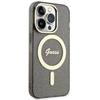 Guess, GUHMP14LHCMCGK iPhone 14 Pro 6,1" schwarz/schwarz Hardcase Glitter Gold MagSafe
