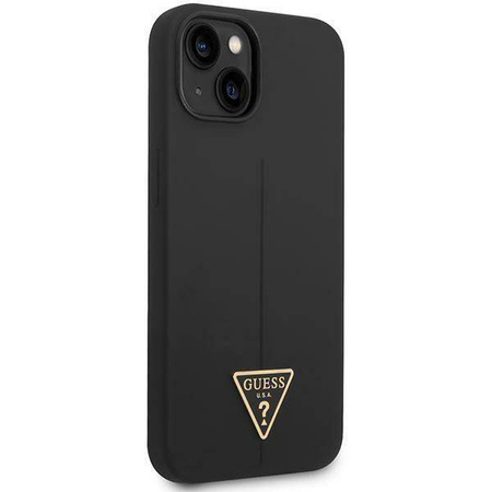 Guess Silicone Triangle Logo - Etui iPhone 14 Plus (czarny)