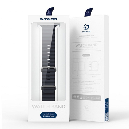 Dux Ducis Strap pasek Watch 8 / 7 / 6 / 5 / 4 / 3 / 2 / SE (41 / 40 / 38mm) silikonowa opaska bransoletka szary (OceanWave Version)