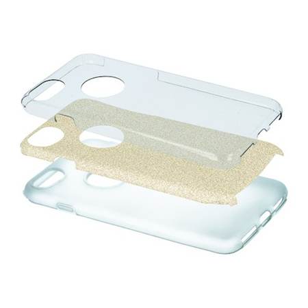 Nakładka Glitter 3w1 do iPhone 16e złota