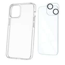 Etui do iPhone 14 + Szkło na ekran + szkło na aparat