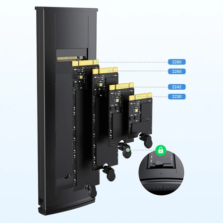 Ugreen CM578 15512 Gehäuse für M.2 NVMe 10 Gbit/s Laufwerk – Schwarz + USB-C/USB-A-Kabel + USB-C/USB-C-Kabel
