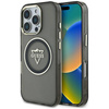Original Case IPHONE 16 PRO Guess IML Metal Mountain Logo MagSafe black
