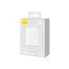 Baseus Magnetic Mini Power Bank mit MagSafe 15W / PD Quick Charge QC 20W 10000mAh Weiß (Overseas Edition) + USB-C-Kabel der Xiaobai-Serie - USB-C 60W 3A 0,5m Weiß