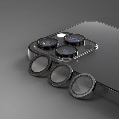 Etteri szkło na aparat do iPhone 16 Pro / 16 Pro Max czarny