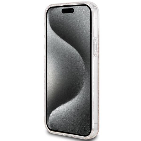Oryginalne Etui GUESS Hardcase GUHMP15SHGCUSTGW do iPhone 15 (Kompatybilny z Magsafe / IML GCUBE / brązowy)