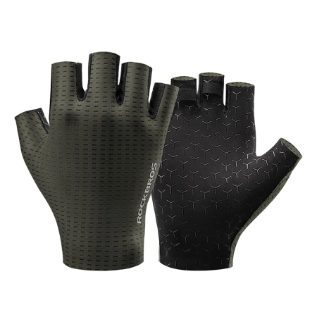 Rockbros Atmungsaktive Kurzfinger-Fahrradhandschuhe Größe: XL - Grün