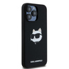 Oryginalne Etui KARL LAGERFELD hardcase Silicone Choupette Head MagSafe KLHMP15LSCHPPLK do Iphone 15 Pro Czarny