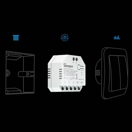 Sonoff trzykanałowy inteligentny przełącznik przekaźnik Wi-Fi biały (DUALR3)