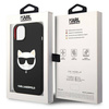 Original Handyhülle IPHONE 14 PLUS Karl Lagerfeld Hardcase Silicone Choupette Head Magsafe schwarz