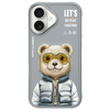 Nimmy etui iPhone 16 6.1" szary/gray      Cool&Cute 2.0 Bear