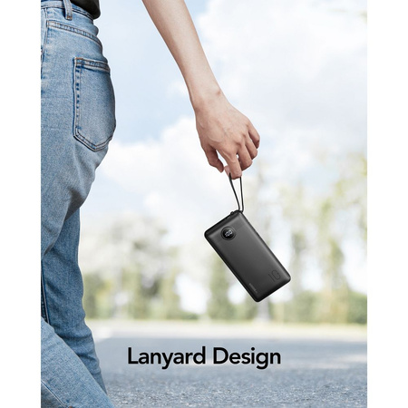 Bateria zewnętrzna (Powerbank) VEGER C10 - 10 000mAh (Micro + Typ C + Lightning 8-pin) czarny (W1116)