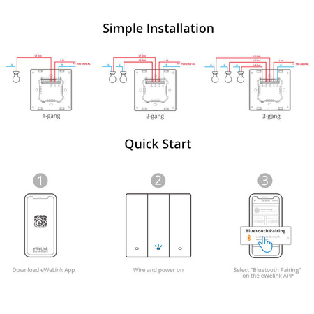 Sonoff inteligentny 3-kanałowy przełącznik ścienny WiFi czarny (M5-3C-86)