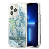 Guess GUHCP13LLFLSN iPhone 13 Pro / 13 6.1 "green / green hardcase Flower Liquid Glitter