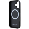 Original Handyhülle IPHONE 16 BMW Hardcase M Perforated Tricolor Line MagSafe (BMHMP16S23PUPDK) schwarz