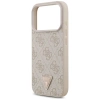 Guess Leather 4G Triangle Strass MagSafe Case für iPhone 17 Pro - Pink