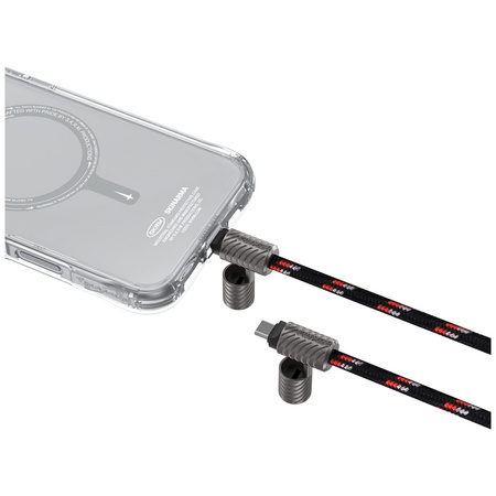 Uniwersalna smycz do telefonu kabel 2w1  Skinarma Dyno Ve USB-C/USB-C czarny