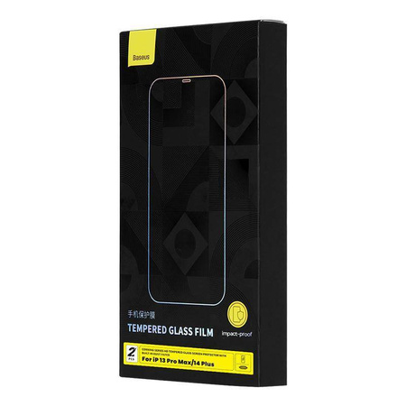 Szkło Hartowane IPHONE 13 PRO MAX / 14 PLUS Baseus Corning z Filtrem Przeciwpyłowym