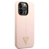 Guess Silicone Triangle Logo - Etui iPhone 14 Pro (różowy)