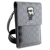 Bag Karl Lagerfeld Saffiano Monogram Ikonik (KLWBSAKHPKG) silver