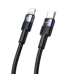 USAMS Kabel USB-C na USB-C czarny/black 1,2m SJ729USBSG01 (US-SJ729)