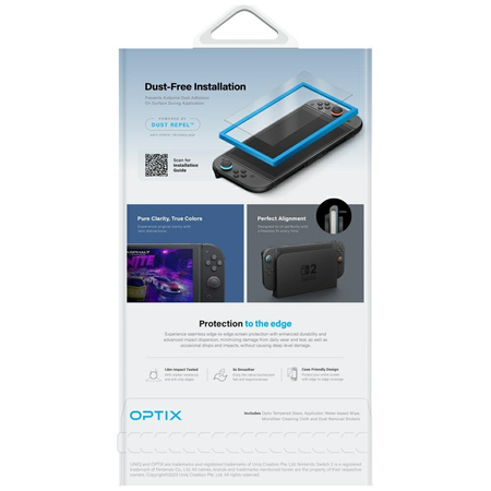 Szkło hartowane UNIQ Optix Matte do      Nintendo Switch 2 matowe