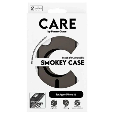 CARE by PanzerGlass Flagship Case iPhone 16 6.1&quot; smoke/smokey MagSafe 1349