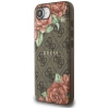 Guess 4G Flowers Print MagSafe Hülle für iPhone 16e - braun
