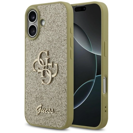 Guess Fixed Glitter Big 4G case for iPhone 17 - gold