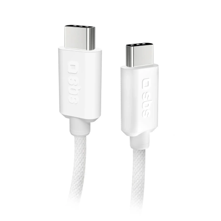 Kabel SBS TECABLETISSUETCCG USB-C - USB-C 1,5m 60W w oplocie - szary