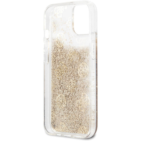 Oryginalne Etui IPHONE 13 MINI 5,4" Hardcase Peony Liquid Glitter GUHCP13SLGPEGO złote